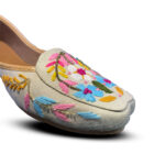 steploom women’s loafer style punjabi jutti | handcrafted embroidered ethnic mojari | soft cushion footbed | traditional casual wear for weddings & festive outfits