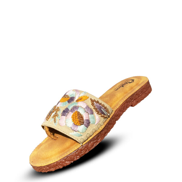 steploom women flats slippers stylish model ethnic embroidered casual slip on footwear (copy)