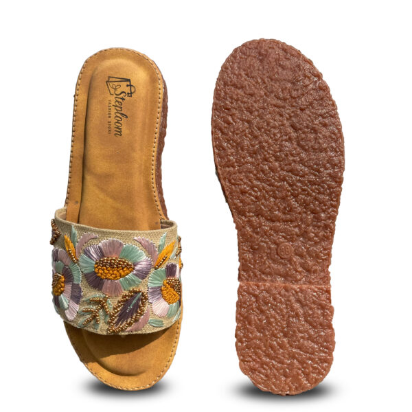 steploom women flats slippers stylish model ethnic embroidered casual slip on footwear (copy)