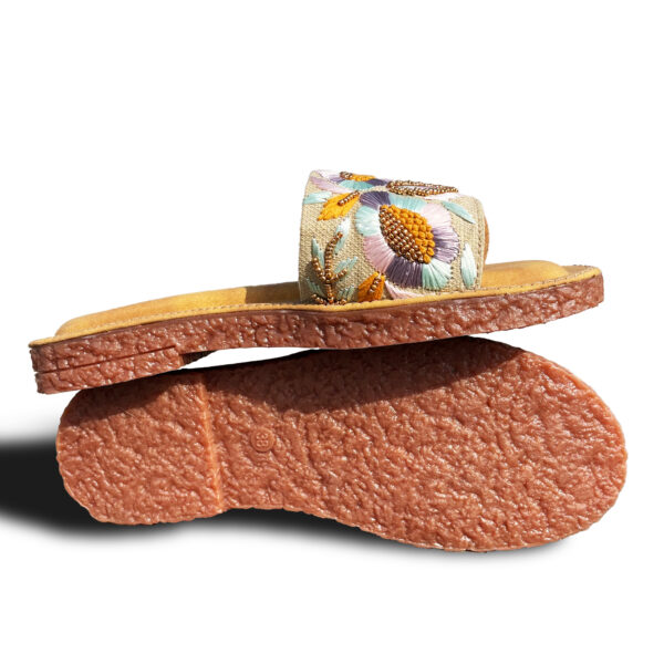 steploom women flats slippers stylish model ethnic embroidered casual slip on footwear (copy)